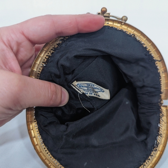 Whiting & Davis Co Mesh Gold Metal Formal Handbag Vintage - Picture 10 of 10